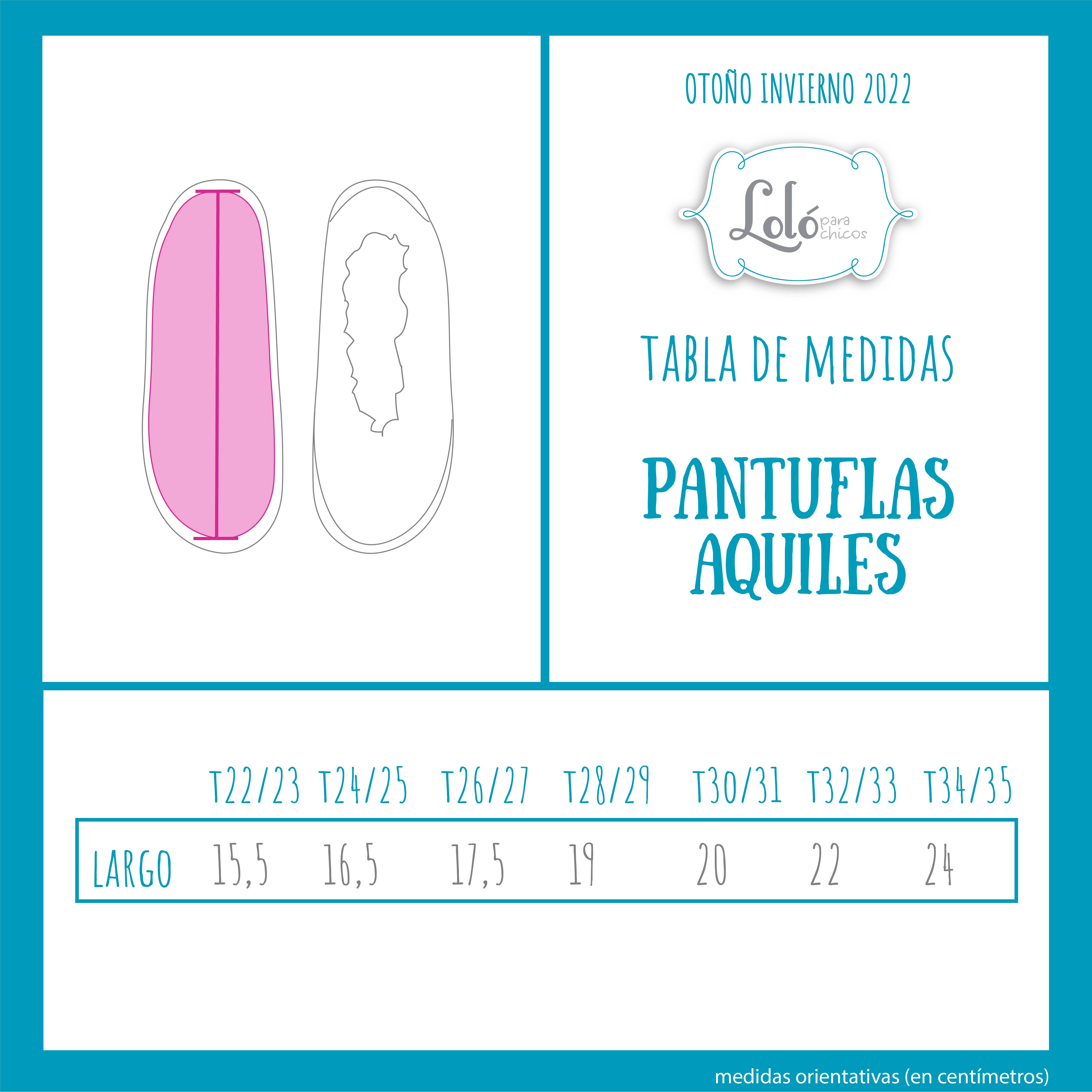 Medidas discount de pantuflas